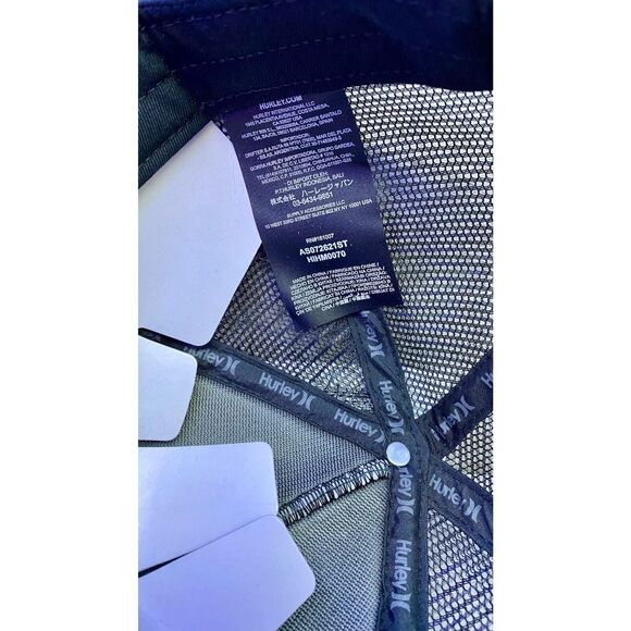 Hurley Men's Balboa Trucker Hat Black Multicolor Tropical Snapback One Size - Picture 9 of 10